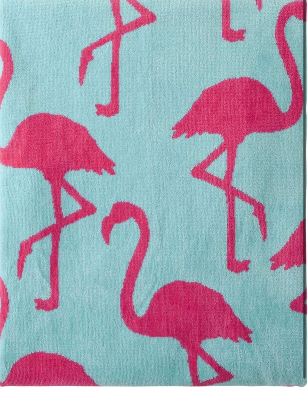 (2) Pink Flamingo Print Beach Towel - Aqua Background- 2 large size high quality - Picture 5 of 15